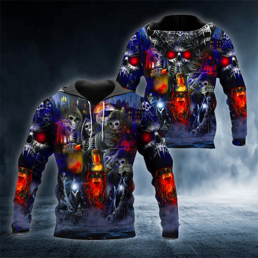 Fantasy Guilty Skull 3D All Over Printed Unisex Hoodie US Size