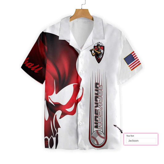 Skull Baseball  3001 Custom Hawaiian Shirt
