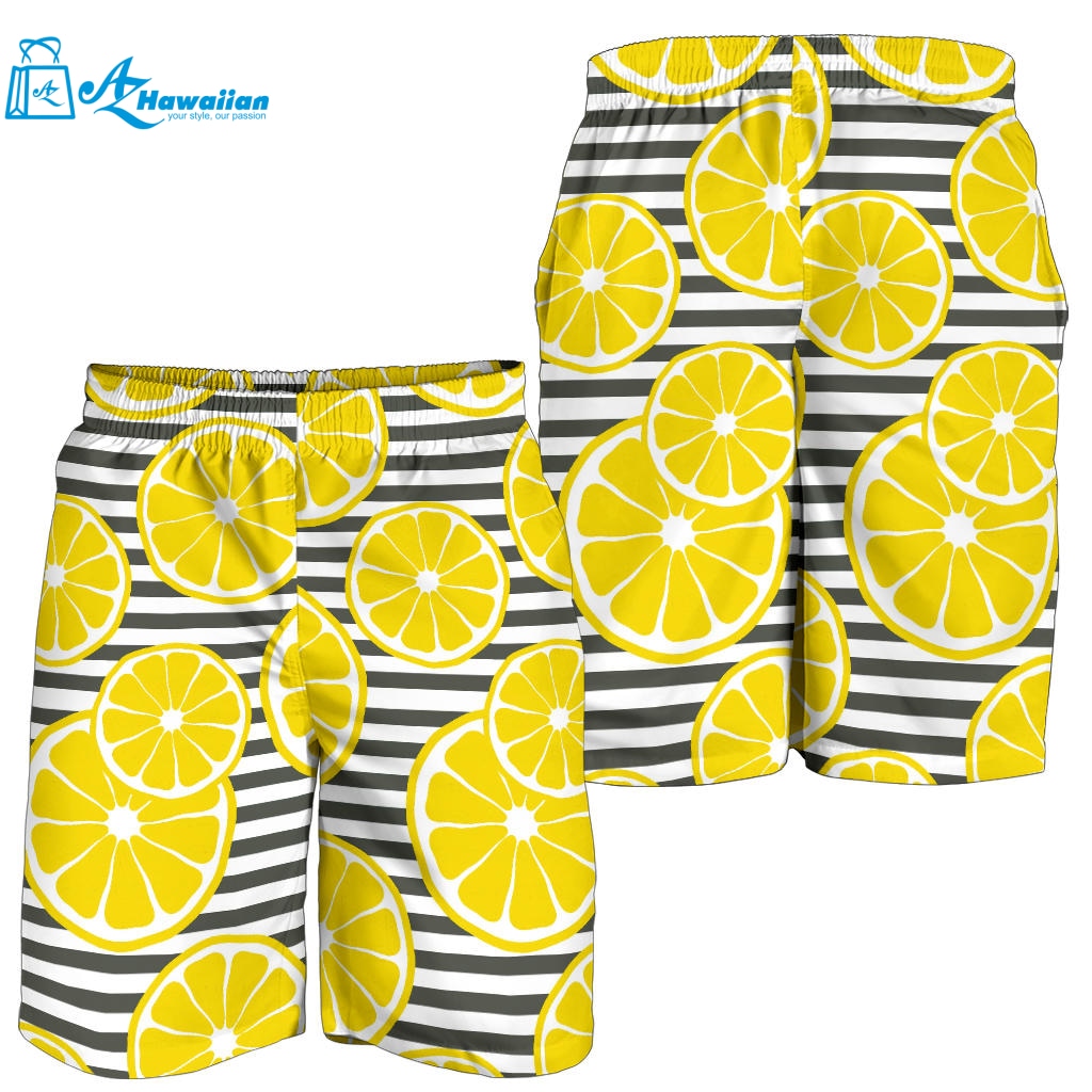 Slice Of Lemon Design Pattern Men Shorts