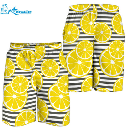 Slice Of Lemon Design Pattern Men Shorts