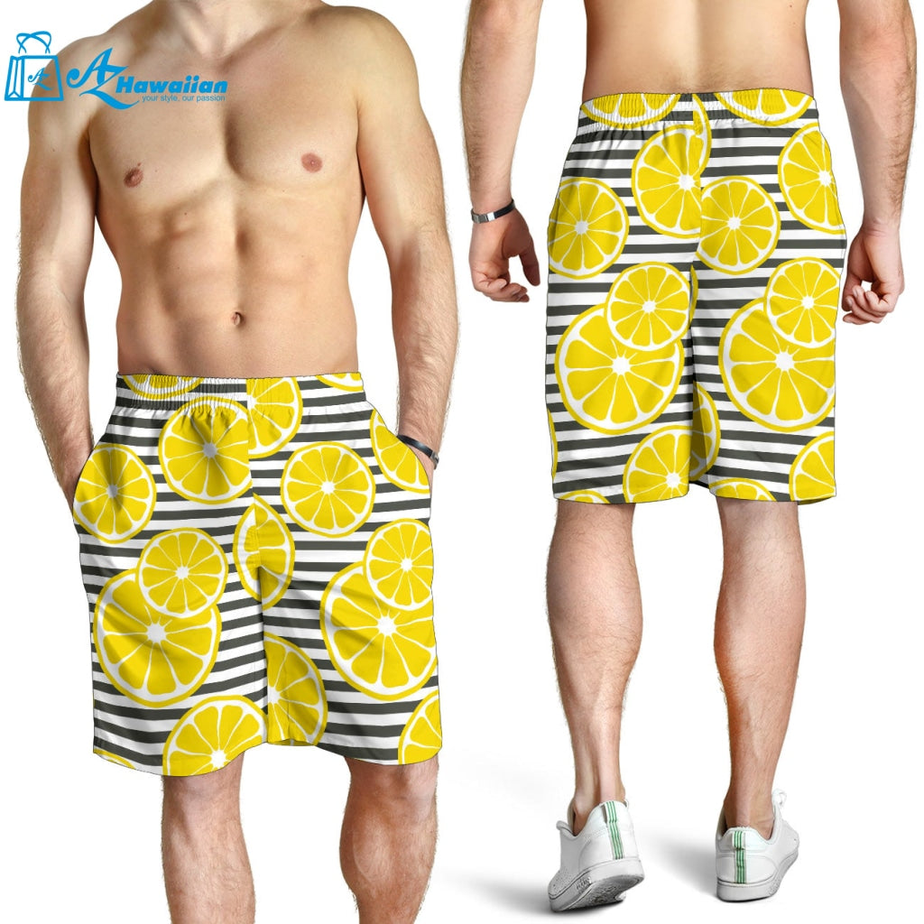 Slice Of Lemon Design Pattern Men Shorts