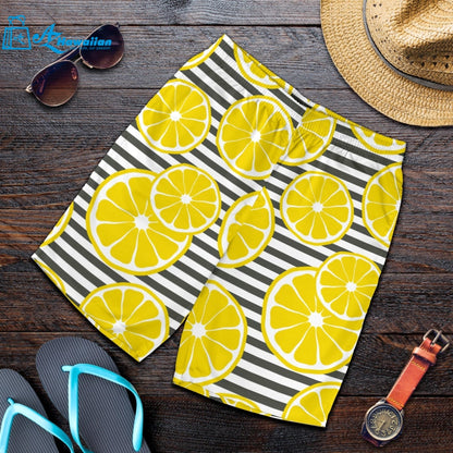 Slice Of Lemon Design Pattern Men Shorts