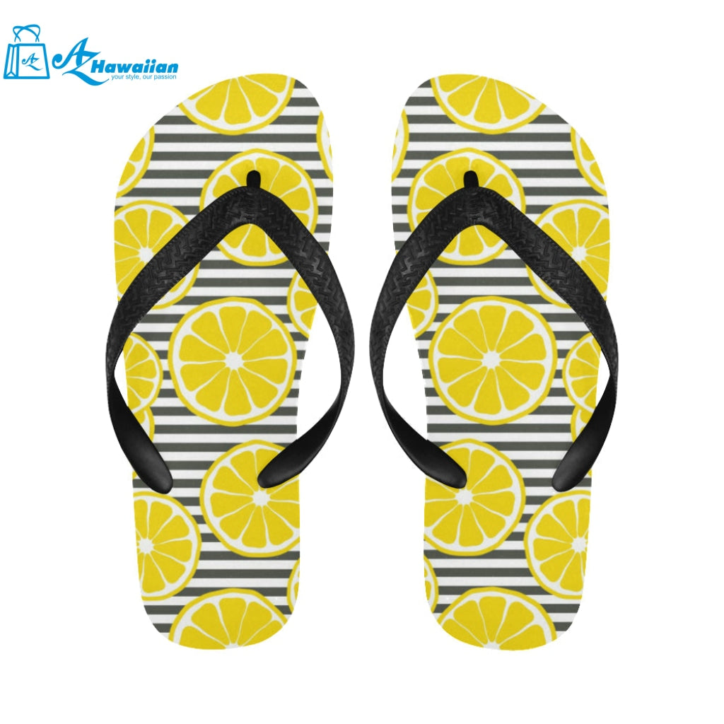 slice of lemon design pattern Unisex Flip Flops