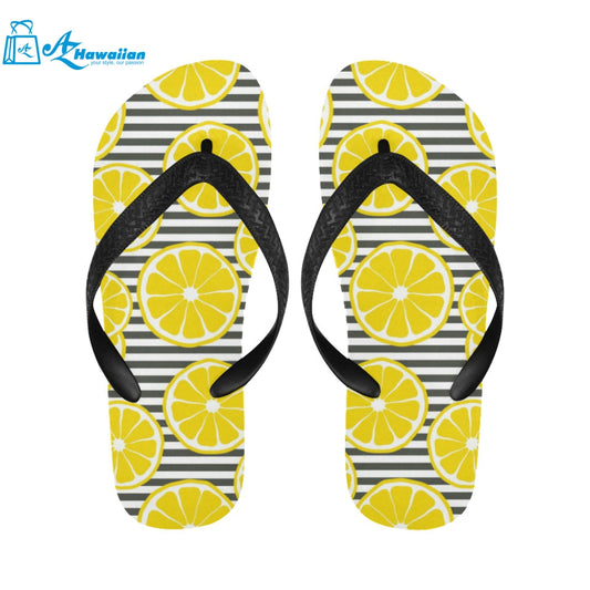 slice of lemon design pattern Unisex Flip Flops