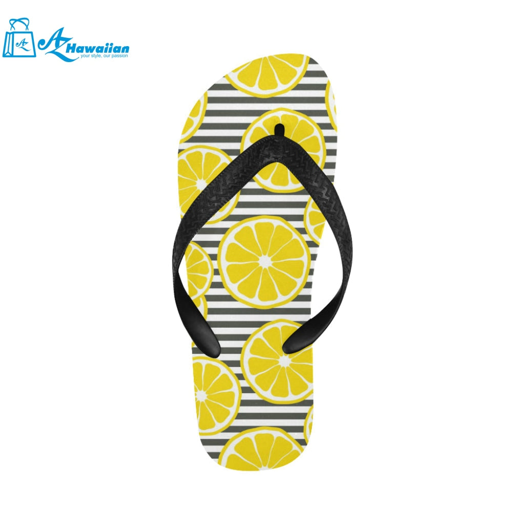 slice of lemon design pattern Unisex Flip Flops