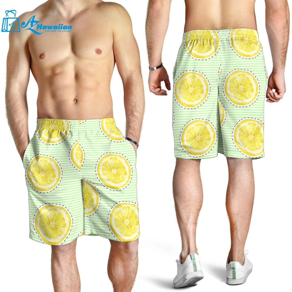 Slice Of Lemon Pattern Men Shorts