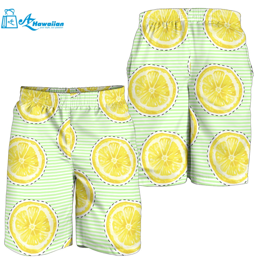 Slice Of Lemon Pattern Men Shorts