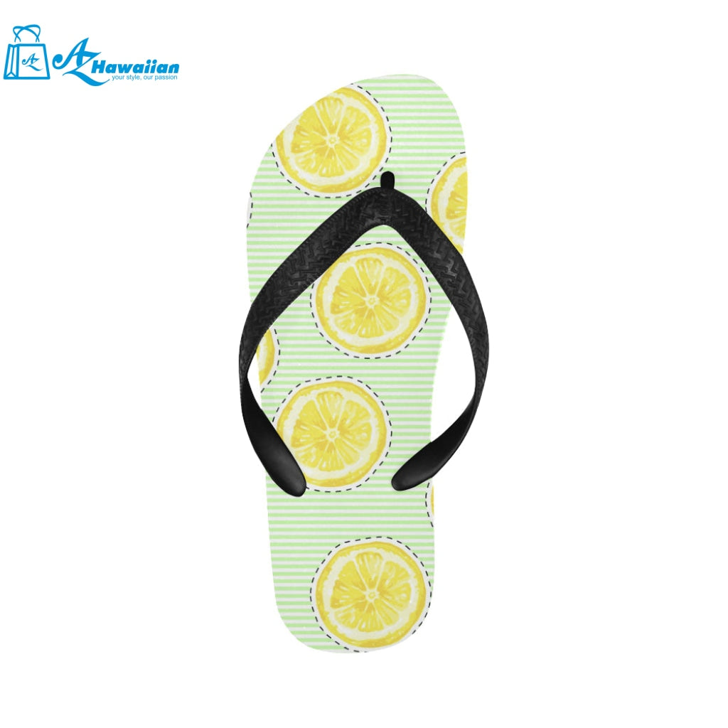 slice of lemon pattern Unisex Flip Flops