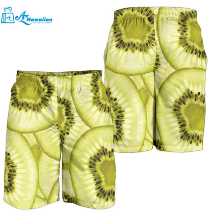 Sliced Kiwi Pattern Men Shorts