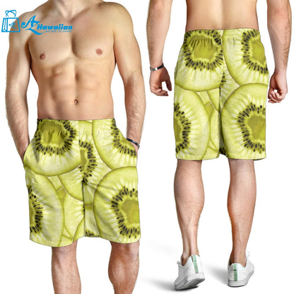 Sliced Kiwi Pattern Men Shorts