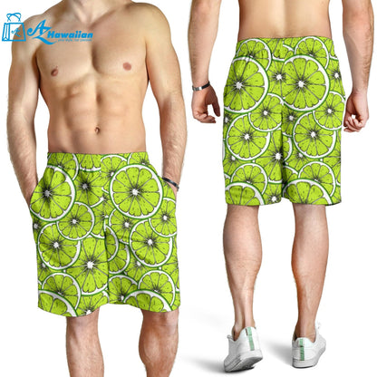 Slices Of Lime Design Pattern Men Shorts