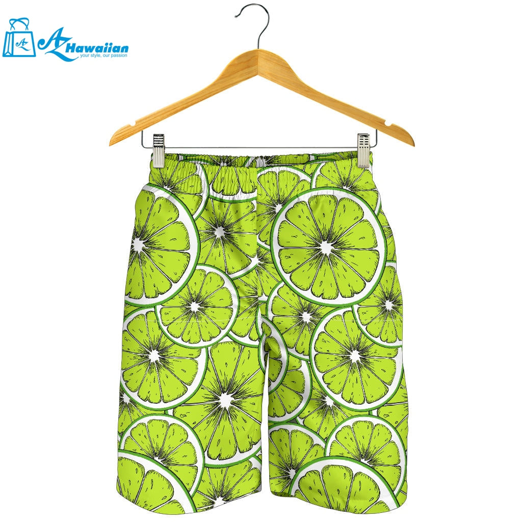 Slices Of Lime Design Pattern Men Shorts