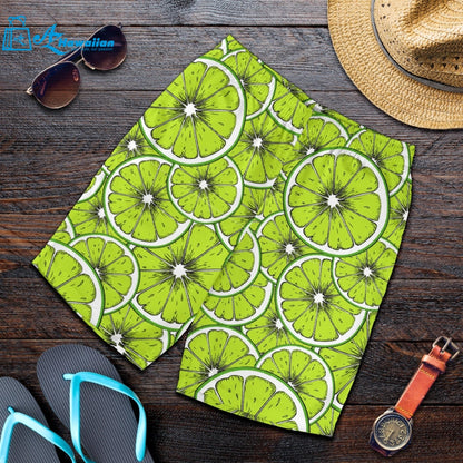 Slices Of Lime Design Pattern Men Shorts