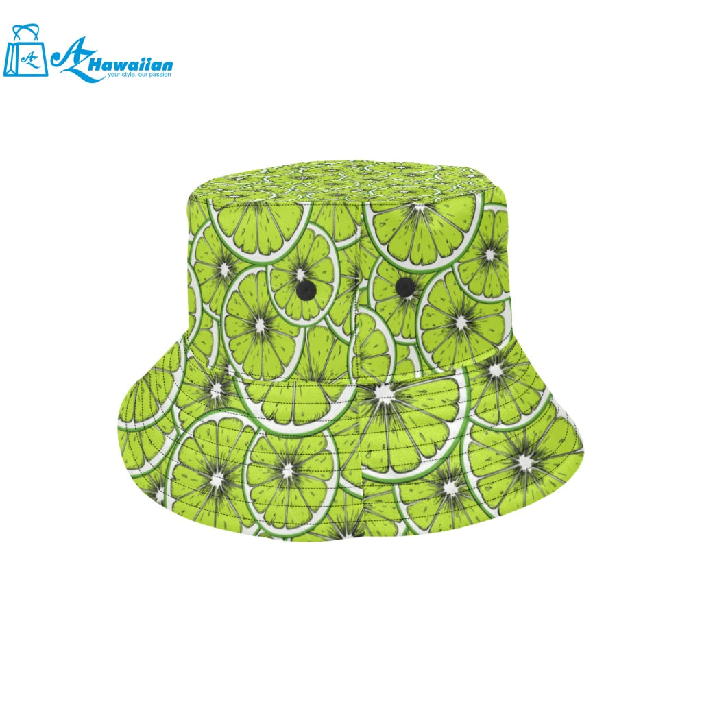 Slices of Lime design pattern Unisex Bucket Hat