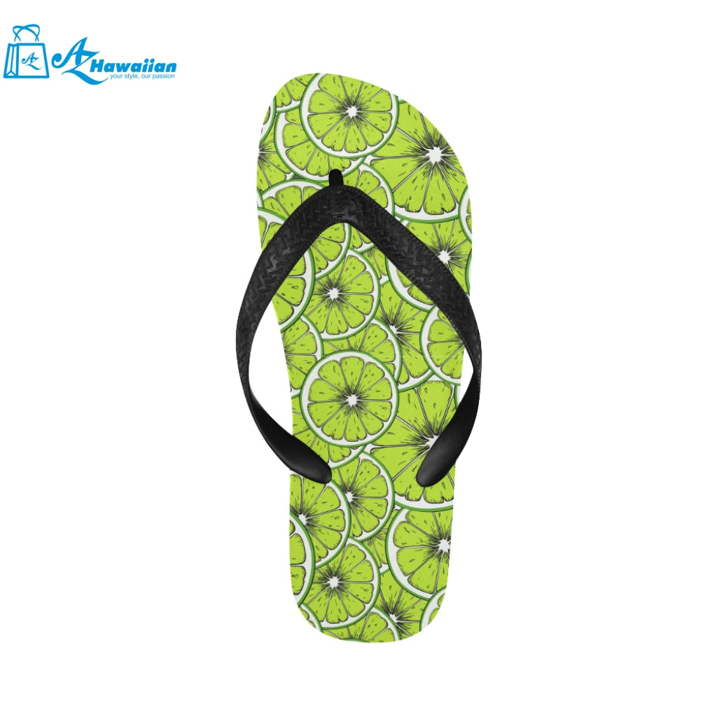 Slices of Lime design pattern Unisex Flip Flops