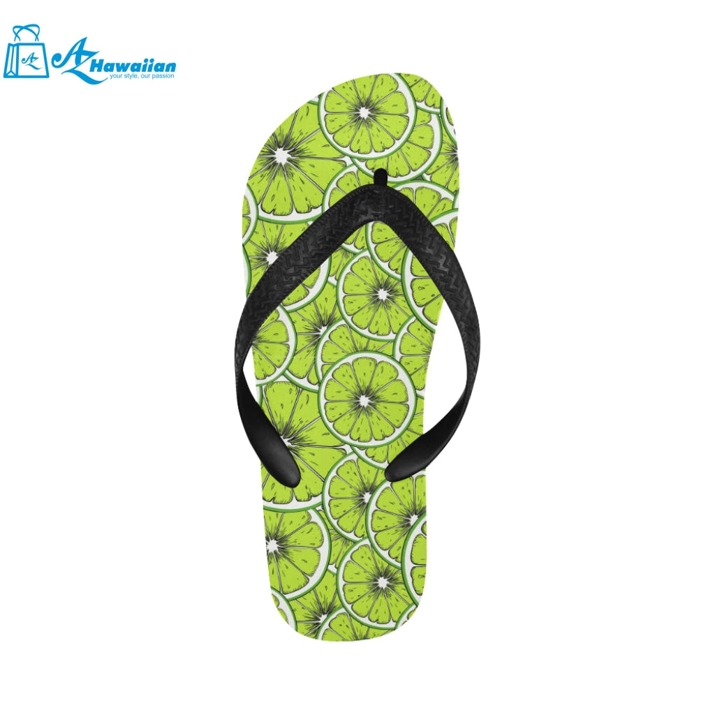 Slices of Lime design pattern Unisex Flip Flops