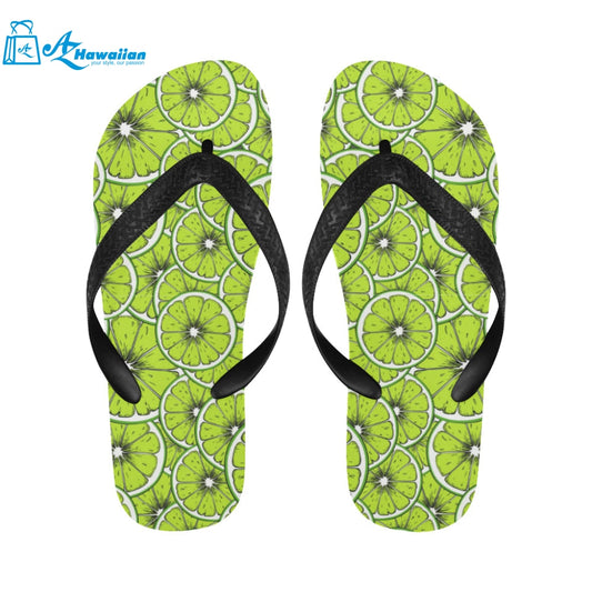 Slices of Lime design pattern Unisex Flip Flops