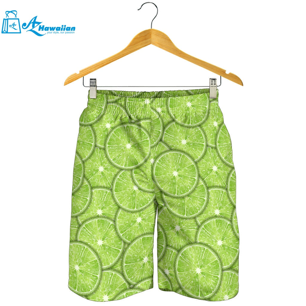 Slices Of Lime Pattern Men Shorts