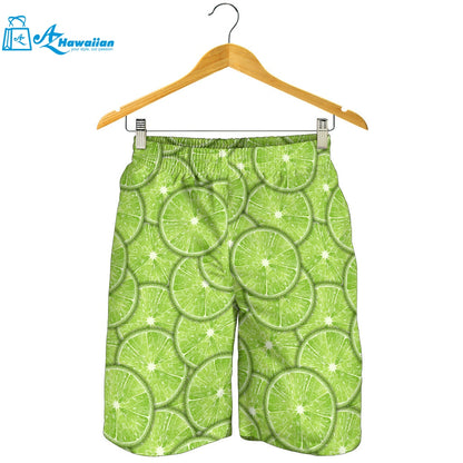 Slices Of Lime Pattern Men Shorts