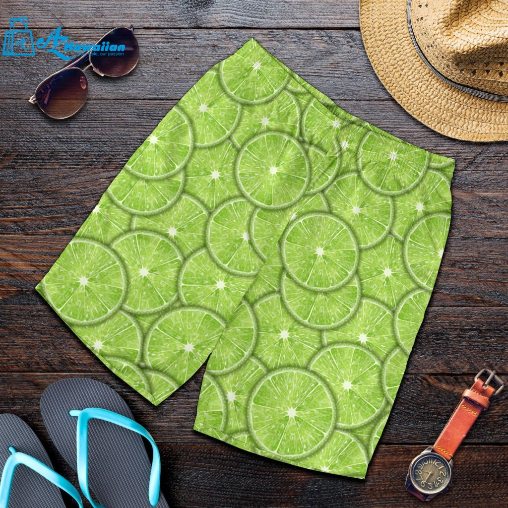 Slices Of Lime Pattern Men Shorts