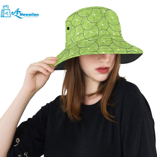 Slices of Lime pattern Unisex Bucket Hat