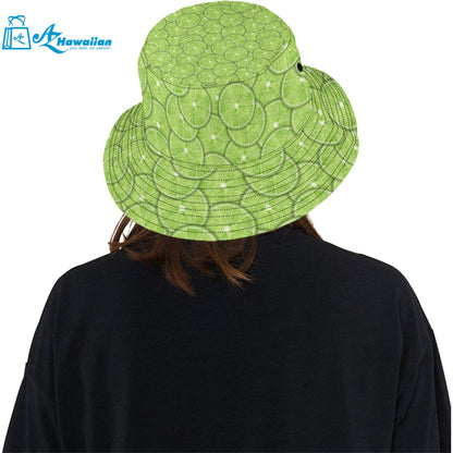 Slices of Lime pattern Unisex Bucket Hat