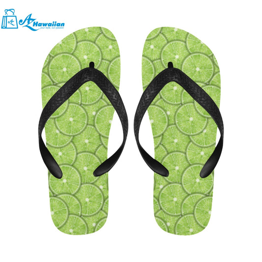 Slices of Lime pattern Unisex Flip Flops