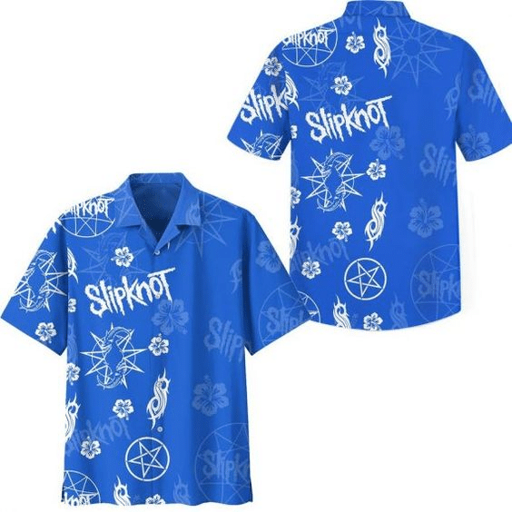 Slipknot Band 5 Hawaiian Graphic Print Short Sleeve 