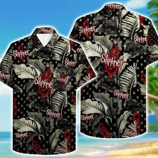 Slipknot Band 6 Hawaiian Graphic Print Short Sleeve 