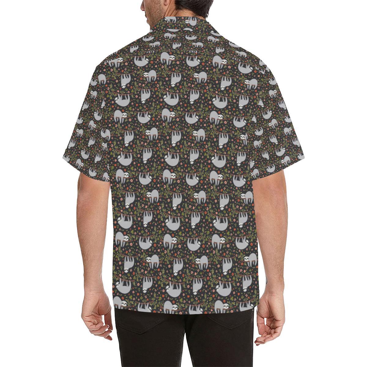 Sloth Cute Design Themed Print Hawaiian Shirt