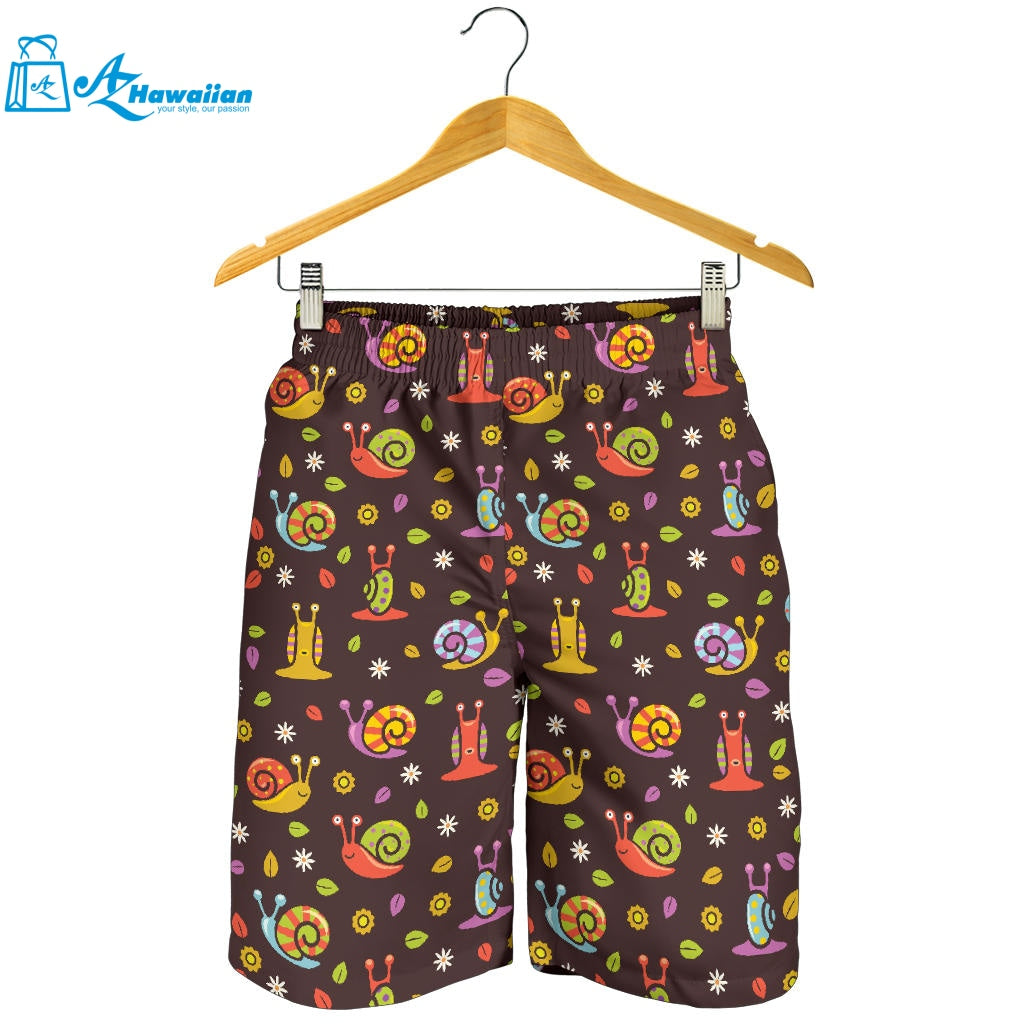 Snail Pattern Print Design 02 Men Shorts