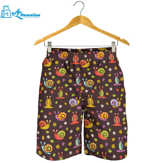 Snail Pattern Print Design 02 Men Shorts