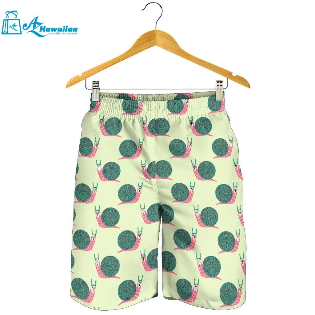 Snail Pattern Print Design 04 Men Shorts