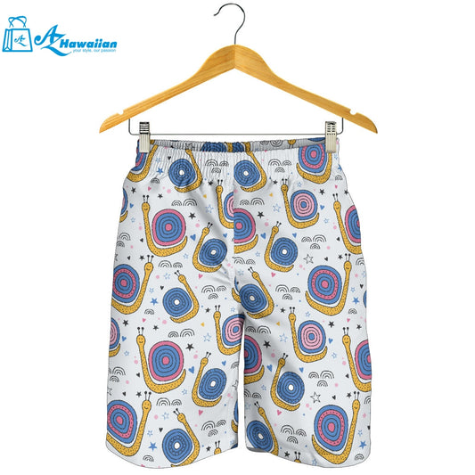 Snail Pattern Print Design 05 Men Shorts