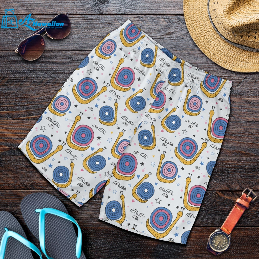 Snail Pattern Print Design 05 Men Shorts