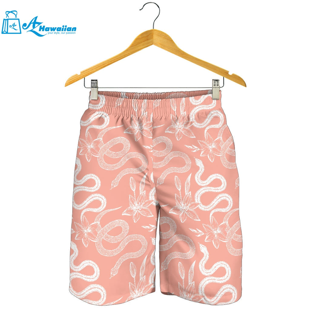 Snake Lilies Flower Pattern Men Shorts