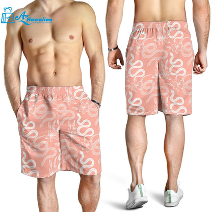 Snake Lilies Flower Pattern Men Shorts