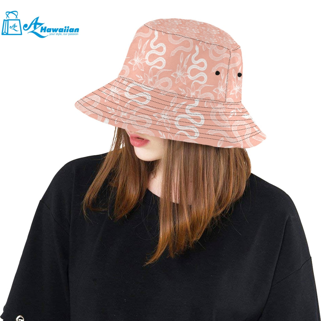 Snake lilies flower pattern Unisex Bucket Hat