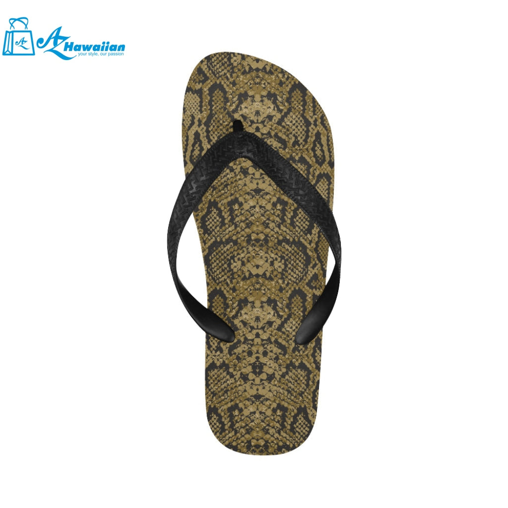 Snake skin pattern Unisex Flip Flops