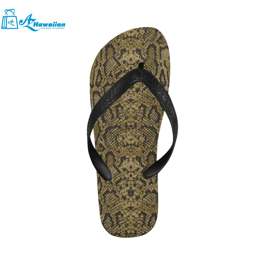 Snake skin pattern Unisex Flip Flops