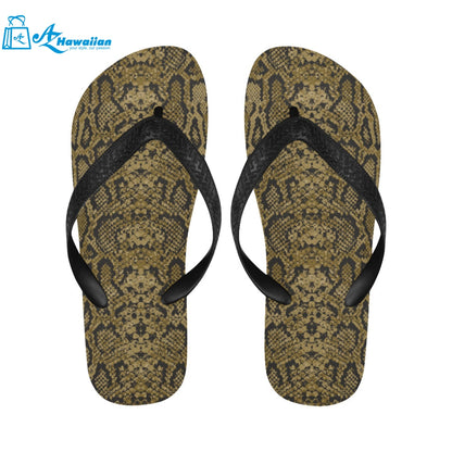 Snake skin pattern Unisex Flip Flops