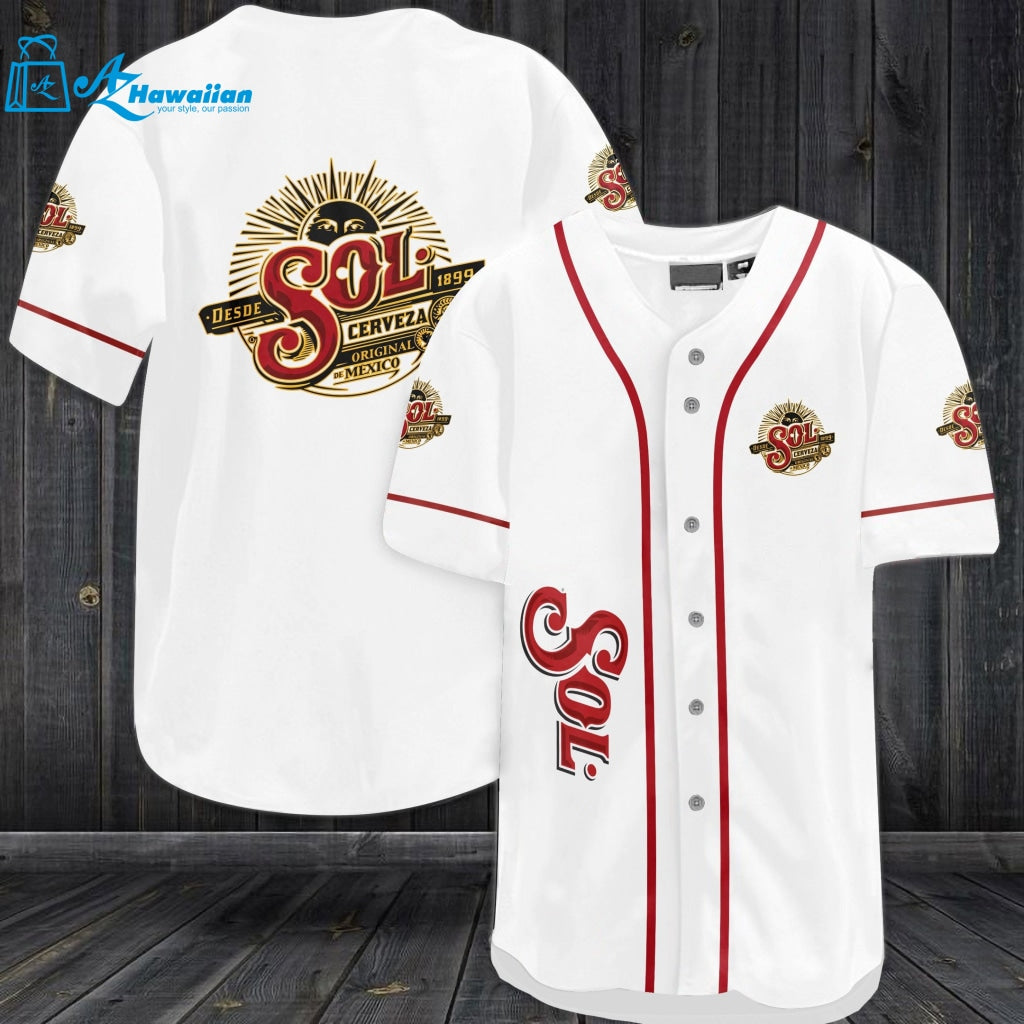 Sol Cerveza Beer Baseball Jersey 