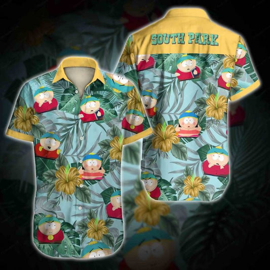 South Park Hawaiian Graphic Print Short Sleeve 