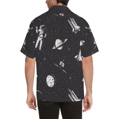 Space Pattern Print Hawaiian Shirt