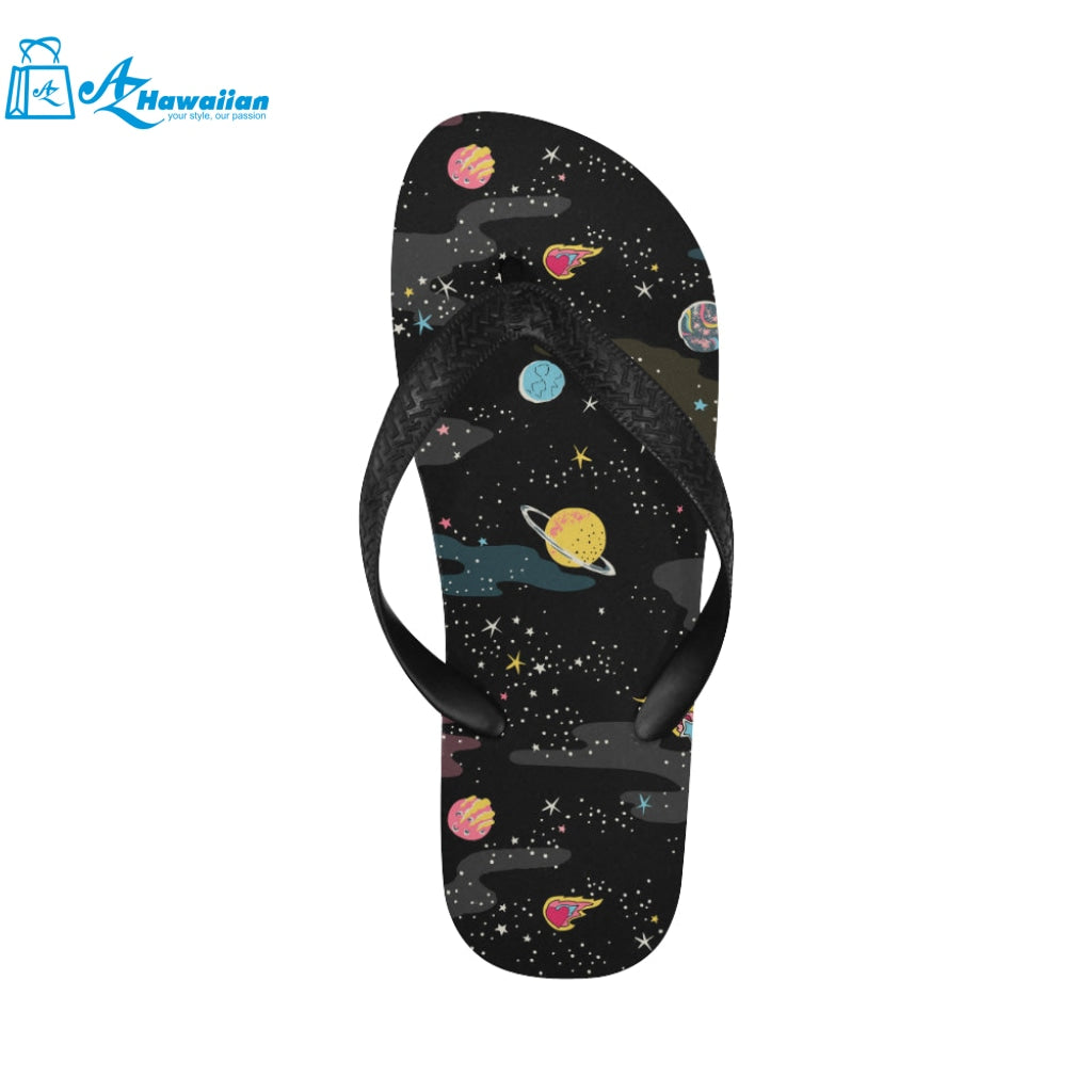 space pattern Unisex Flip Flops