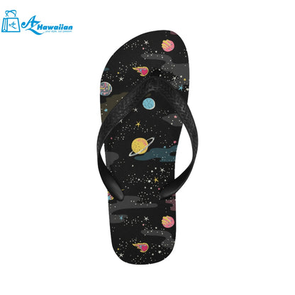 space pattern Unisex Flip Flops