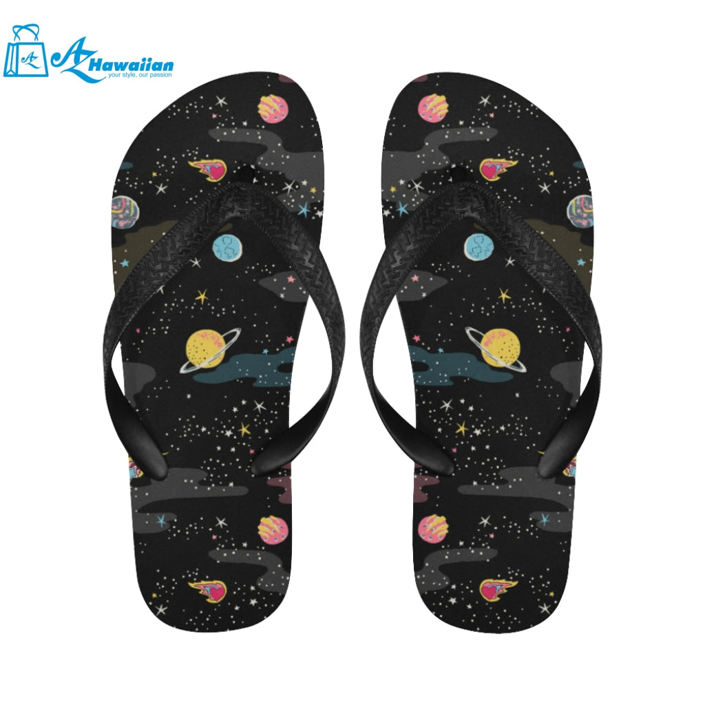 space pattern Unisex Flip Flops