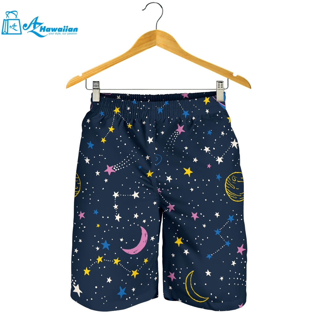 Space Pattern With Planets, Comets, Constellations And Stars Men Shorts