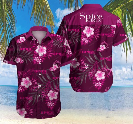 Spice Girl Hawaiian Graphic Print Short Sleeve 