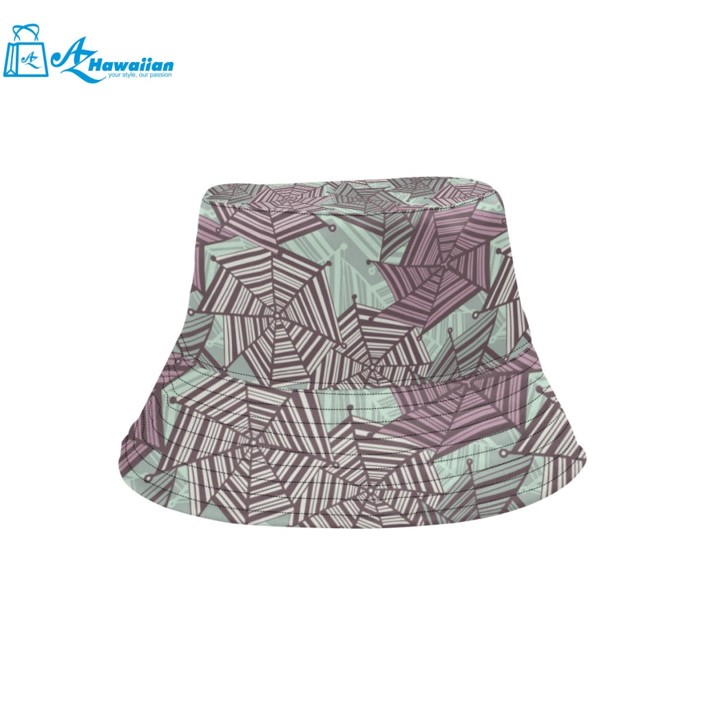 Spider web cobweb design color pattern Unisex Bucket Hat